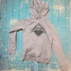 Roots Beaver Canoe Logo Hoodie Grey